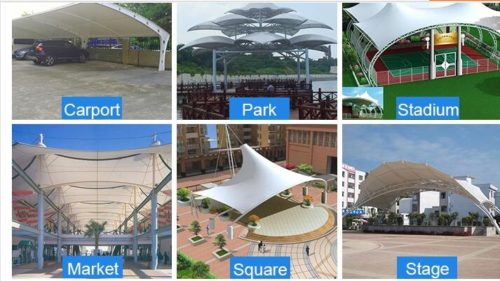 Ptfe pvdf steel structure canopy tent