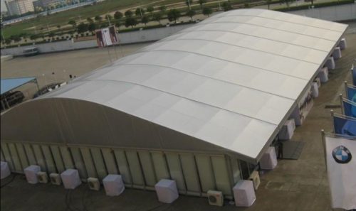 25m span durable arcum commercial tent arch roof marquee